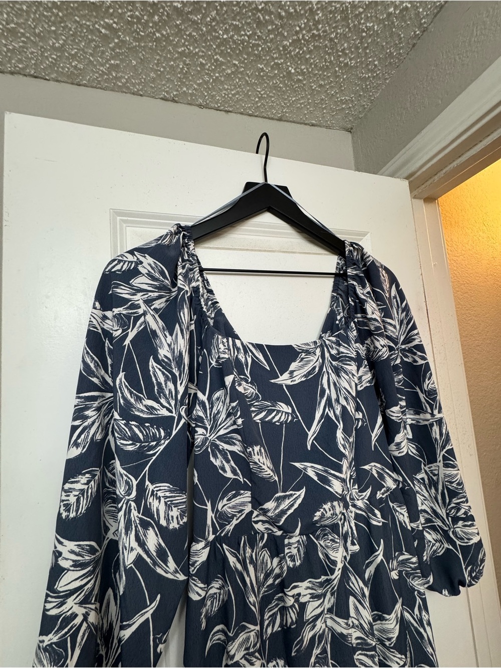 Collective Concepts Navy and White Floral Midi Dress - Picture 2 of 10